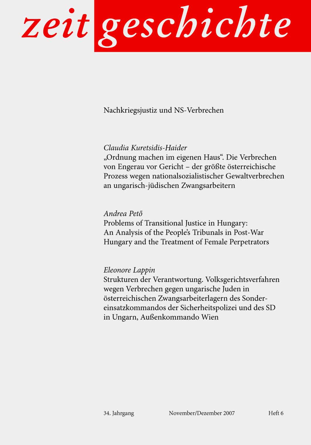 Nachkriegsjustiz und NS-Verbrechen