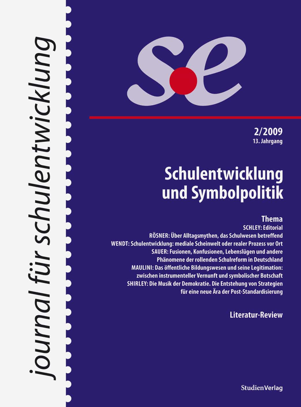 journal für schulentwicklung 2/2009