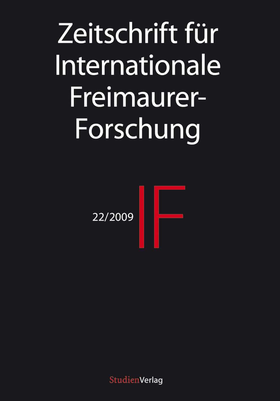 IF - Zeitschrift für Internationale Freimaurer-Forschung 22/09
