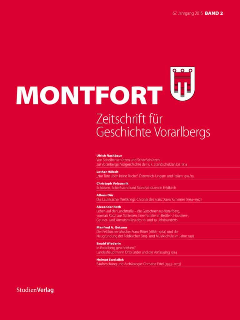 MONTFORT 2/2015 StudienVerlag StudienVerlag