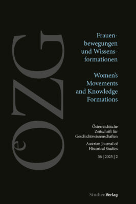 Cover Broschur Österreichische Zeitschrift für Geschichtswissenschaften 36/2/2025