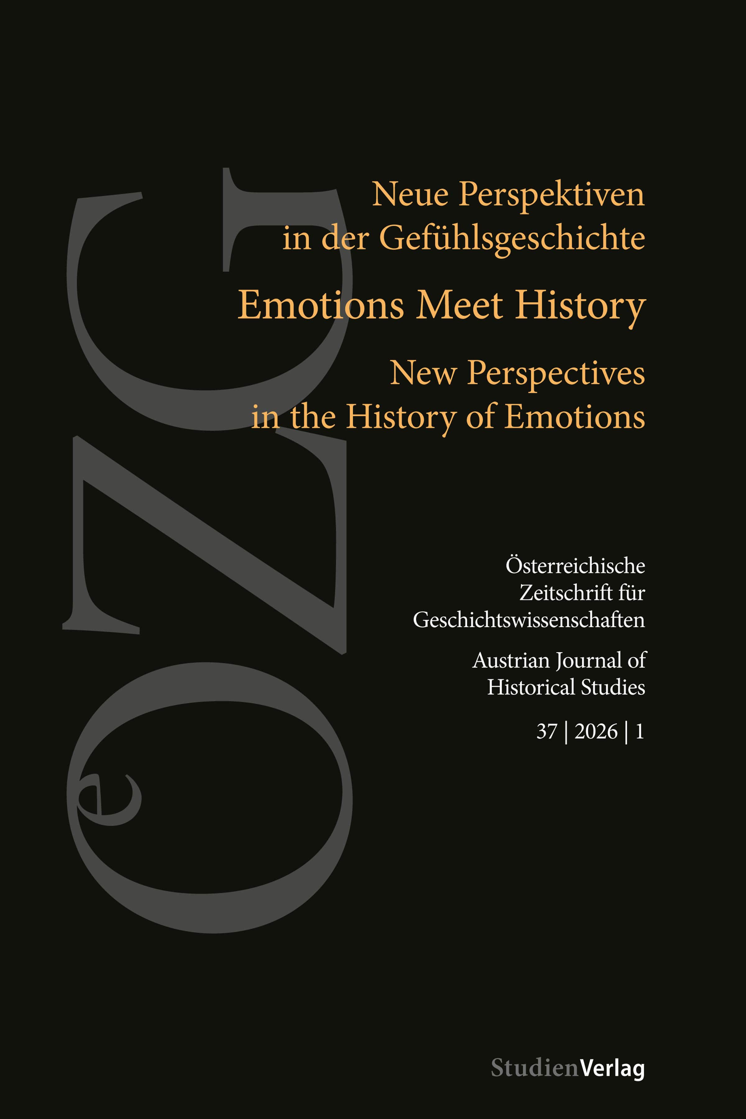 Cover Broschur Österreichische Zeitschrift für Geschichtswissenschaften 37 | 2026 | 1