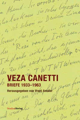 Cover Broschur Veza Canetti. Briefe 1933–1963