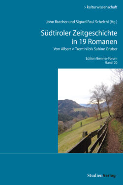 Cover Broschur Südtiroler Zeitgeschichte in 19 Romanen
