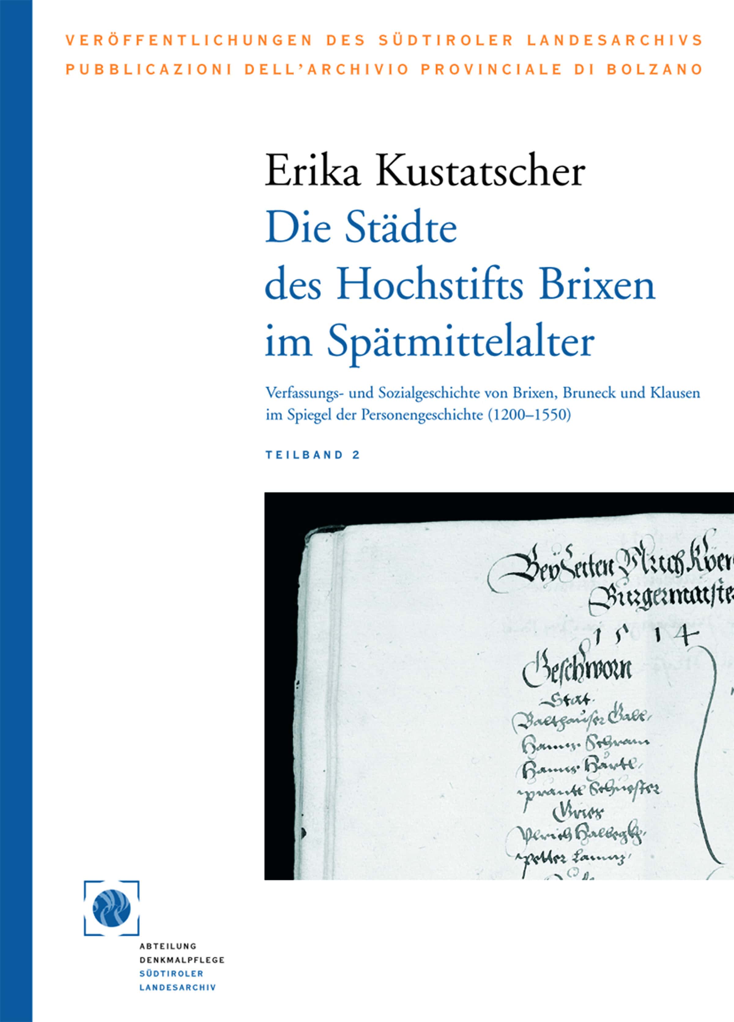 Cover Taschenbuch Die Städte des Hochstifts Brixen im Spätmittelalter