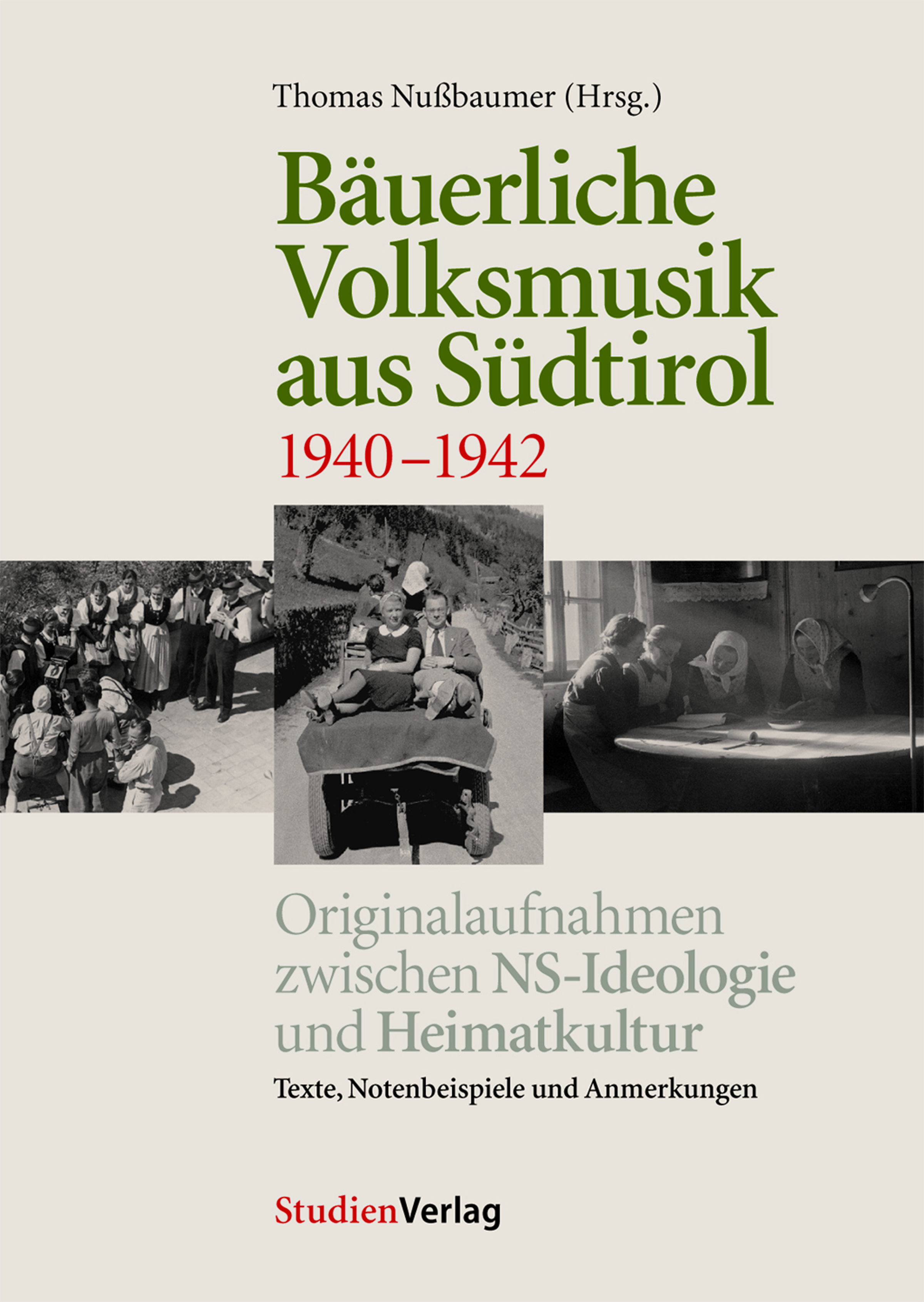 Cover Buch Bäuerliche Volksmusik aus Südtirol 1940-1942