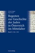 Cover Taschenbuch Regesten zur Geschichte der Juden in Österreich im Mittelalter