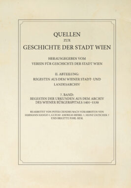 Cover Taschenbuch Regesten der Urkunden aus dem Archiv des Wiener Bürgerspitals 1401–1530