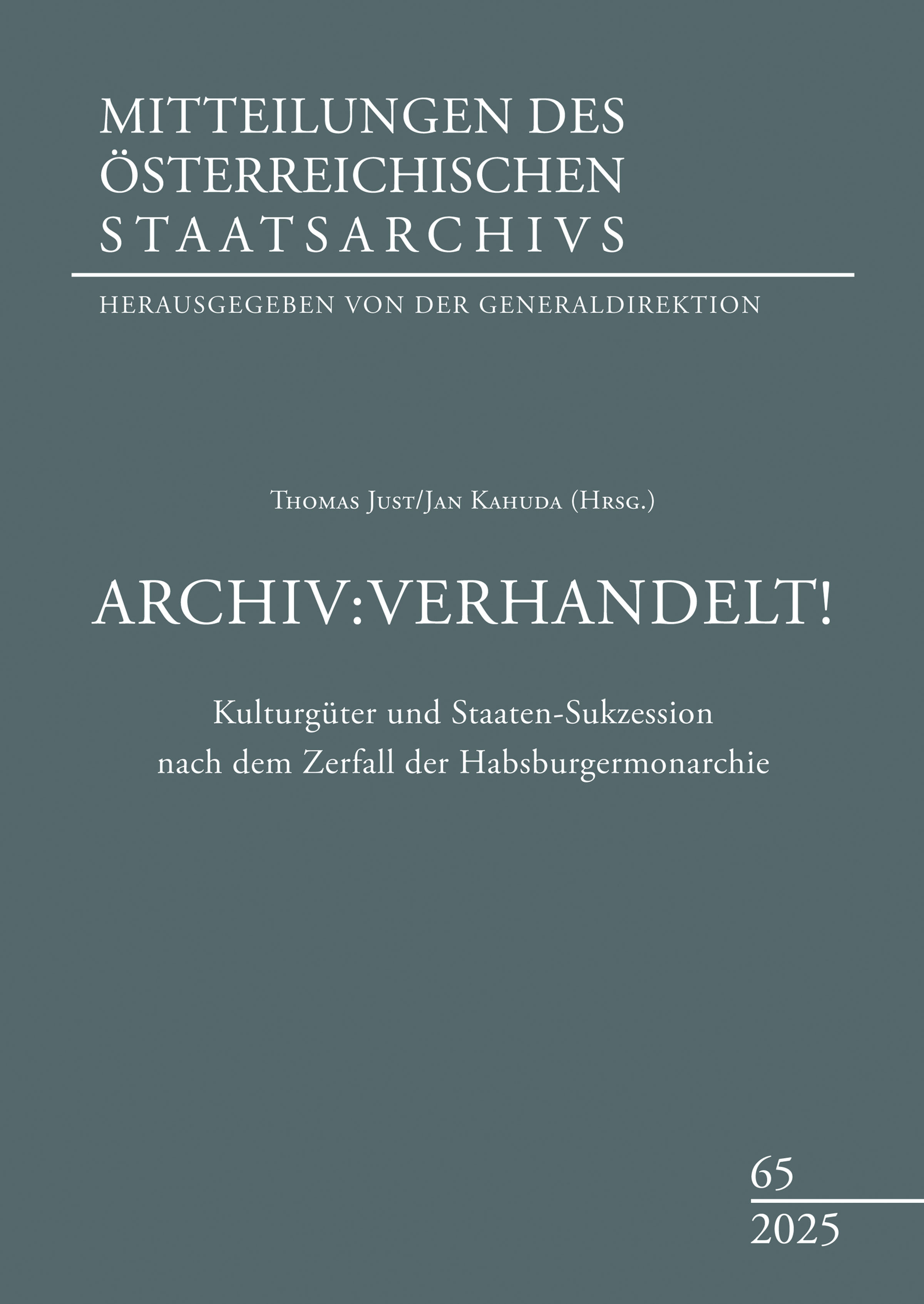 Cover Hardcover ARCHIV:VERHANDELT